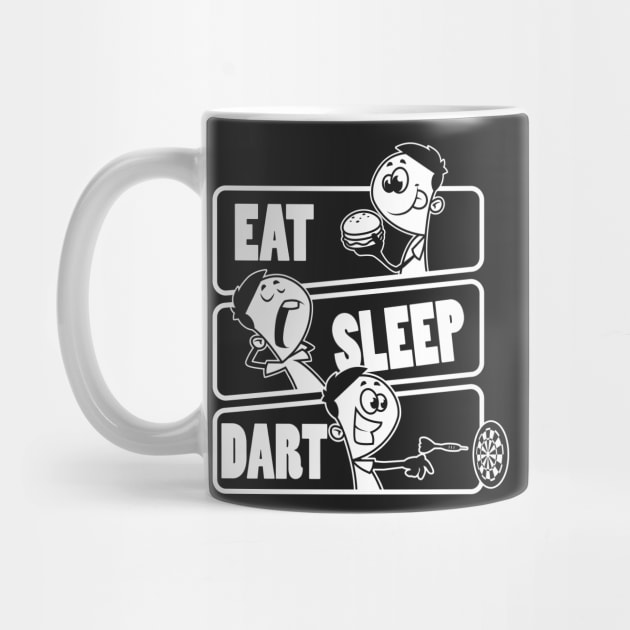 Eat Sleep Dart Repeat - Gift for dart player print by theodoros20